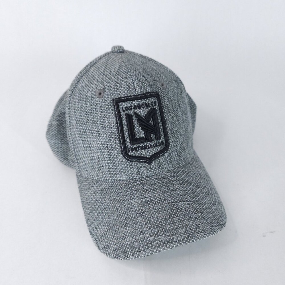 Los Angeles FC Hat Cap Fitted Mens XL Gray MLS Soccer Adidas Poly Blend Modern